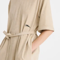 Robe longue en cuir