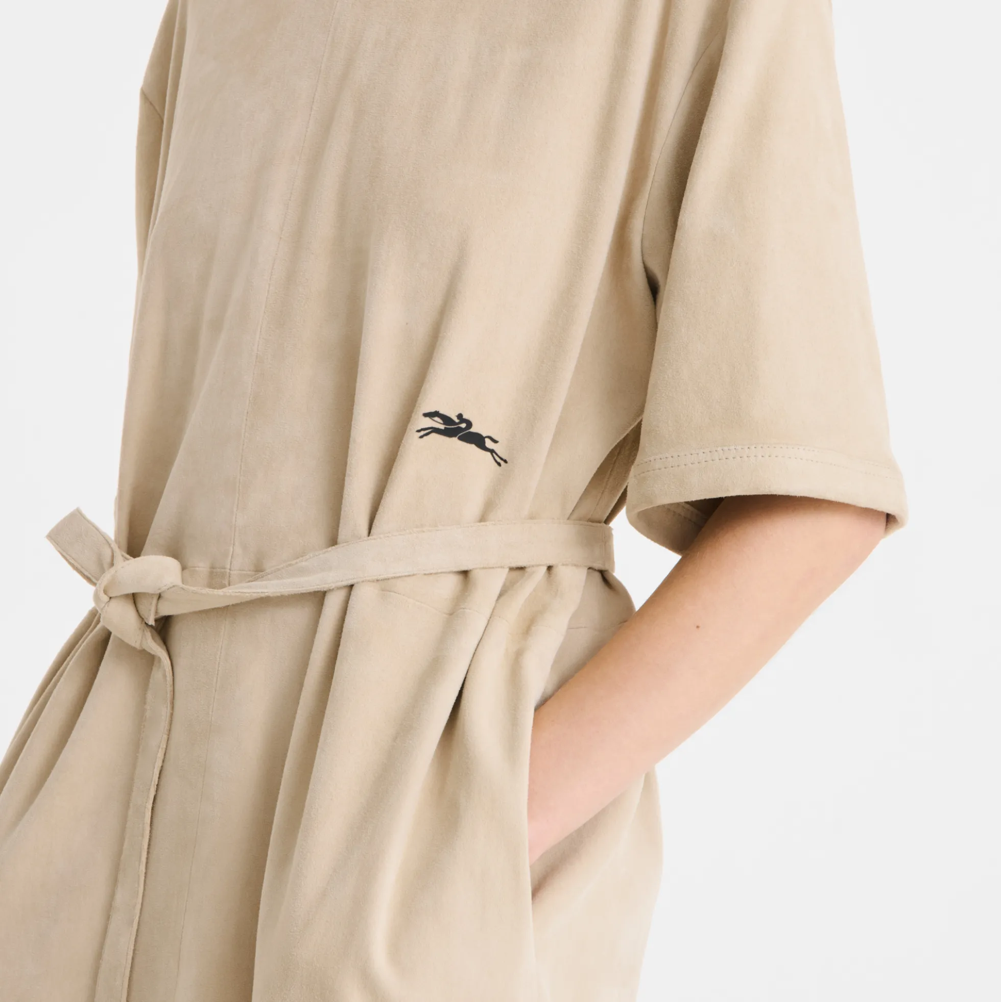 Robe longue en cuir