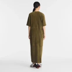 Robe longue en cuir